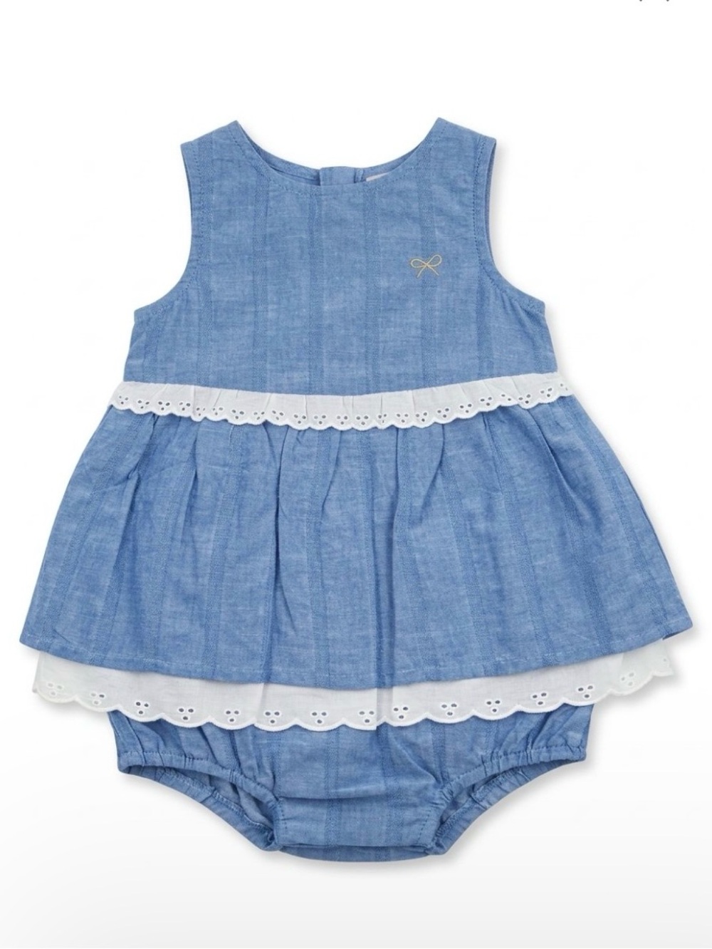 Lili Gaufrette Baby Gastila Chambray Dress 9 M